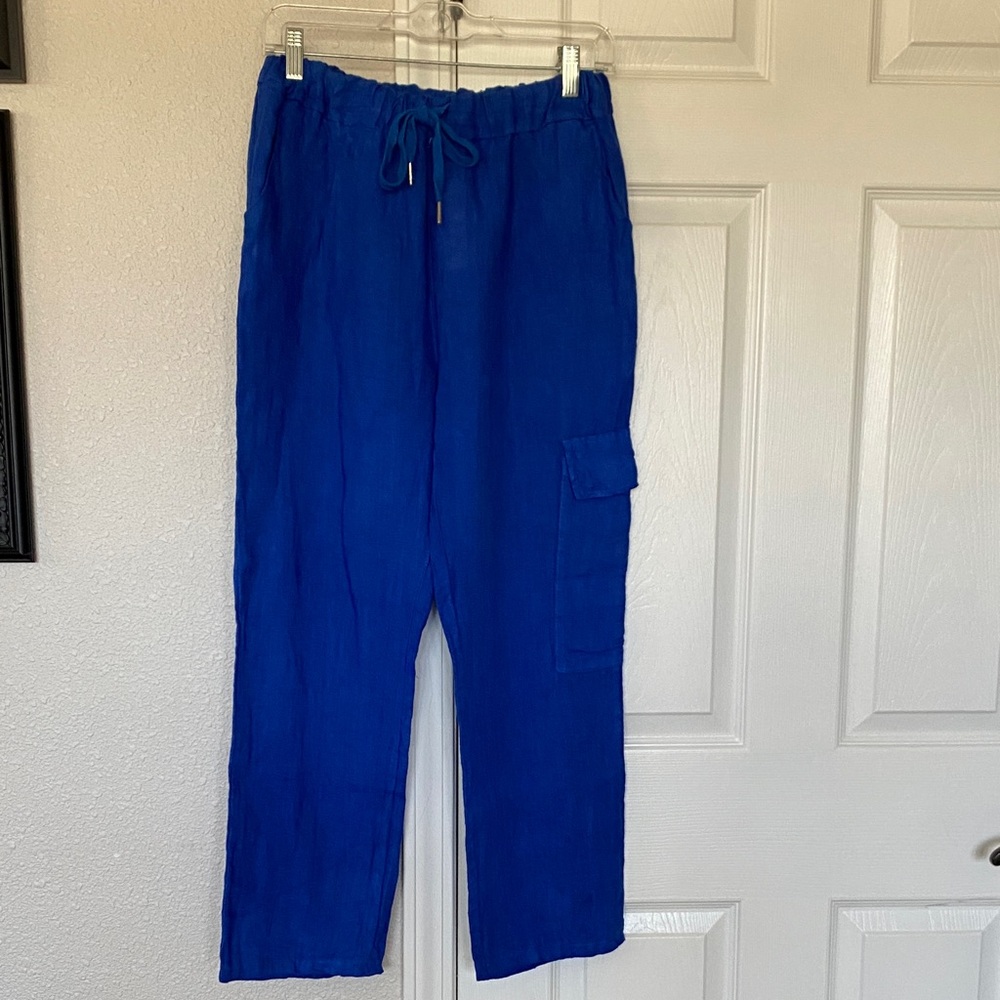 Women's Vibrant Blue Cargo Pants